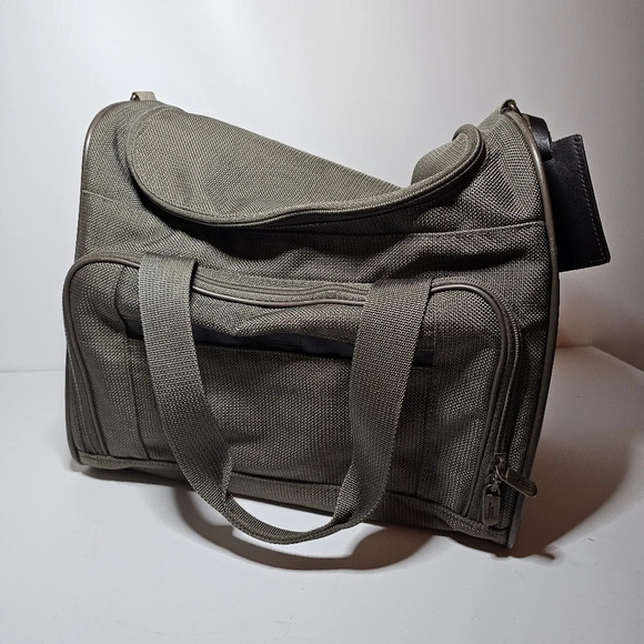 hartmann beige Ballistic Nylon overnight train case Weekender Duffle Travel bag - Picture 1 of 11